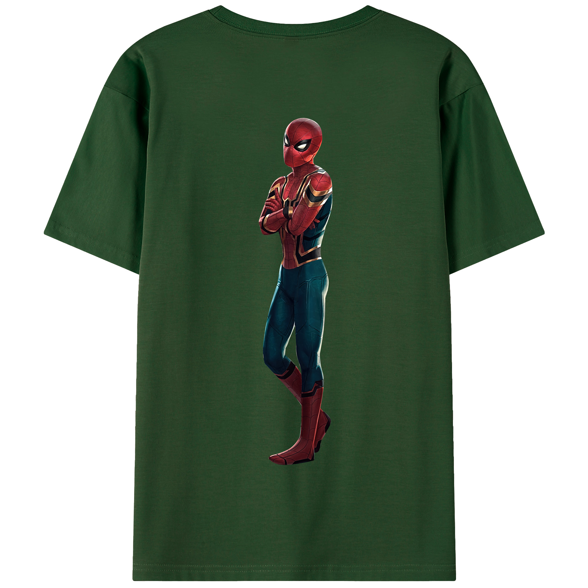 Spider Man スパイダーマン 綿100％半袖Tシャツ（背面プリント）